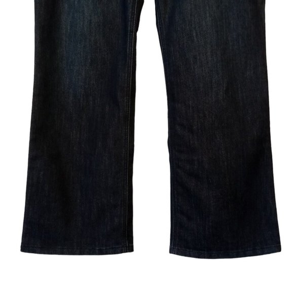 Christopher & Banks Jeans  size 16  Dark Wash  Wide Leg  Slight Flare  Stretch - Picture 2 of 11